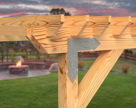 L Bracket - Spade Style - For 8 Inch Lumber - Wood Post Brackets - construction brackets - brackets for post and beam construction - beam supports - post support - timber frame brackets - barndominium brackets - exposed beam brackets