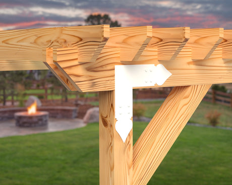 L Bracket - Spade Style - For 8 Inch Lumber - Wood Post Brackets - construction brackets - brackets for post and beam construction - beam supports - post support - timber frame brackets - barndominium brackets - exposed beam brackets