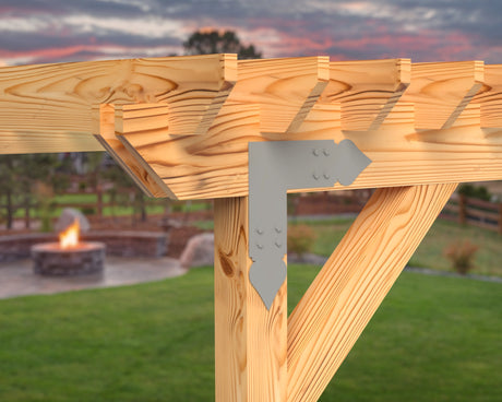 L Bracket - Spade Style - For 8 Inch Lumber - Wood Post Brackets - construction brackets - brackets for post and beam construction - beam supports - post support - timber frame brackets - barndominium brackets - exposed beam brackets