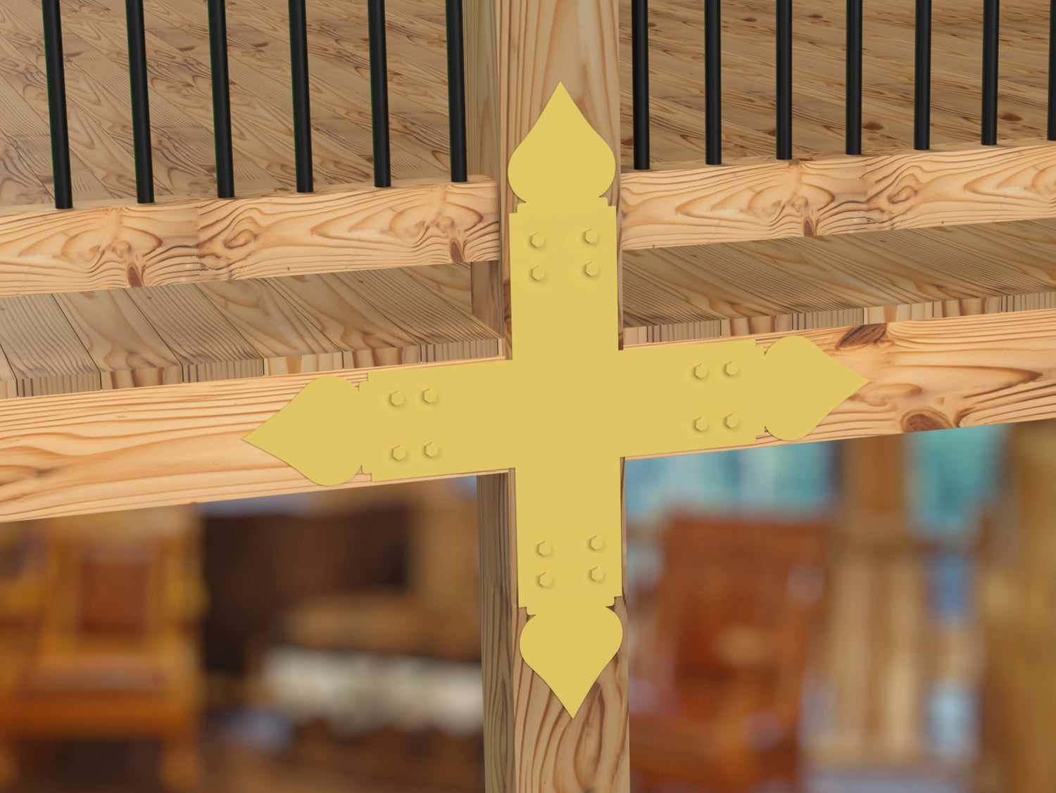 X Bracket - Spade Style - For 8 Inch Lumber - Wood Post Brackets - construction brackets - brackets for post and beam construction - beam supports - post support - timber frame brackets - barndominium brackets - exposed beam brackets