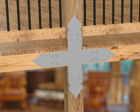 X Bracket - Spade Style - For 8 Inch Lumber - Wood Post Brackets - construction brackets - brackets for post and beam construction - beam supports - post support - timber frame brackets - barndominium brackets - exposed beam brackets