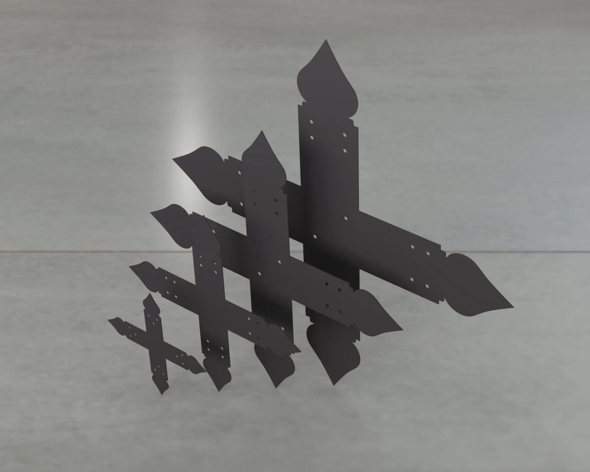 Spade Style X Brackets - Various Sizes - Wood Post Brackets - construction brackets - brackets for post and beam construction - beam supports - post support - timber frame brackets - barndominium brackets - exposed beam brackets