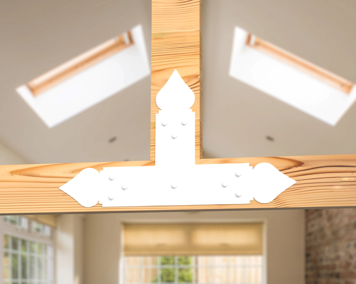 T Bracket - Spade Style - For 8 Inch Lumber - Wood Post Brackets - construction brackets - brackets for post and beam construction - beam supports - post support - timber frame brackets - barndominium brackets - exposed beam brackets