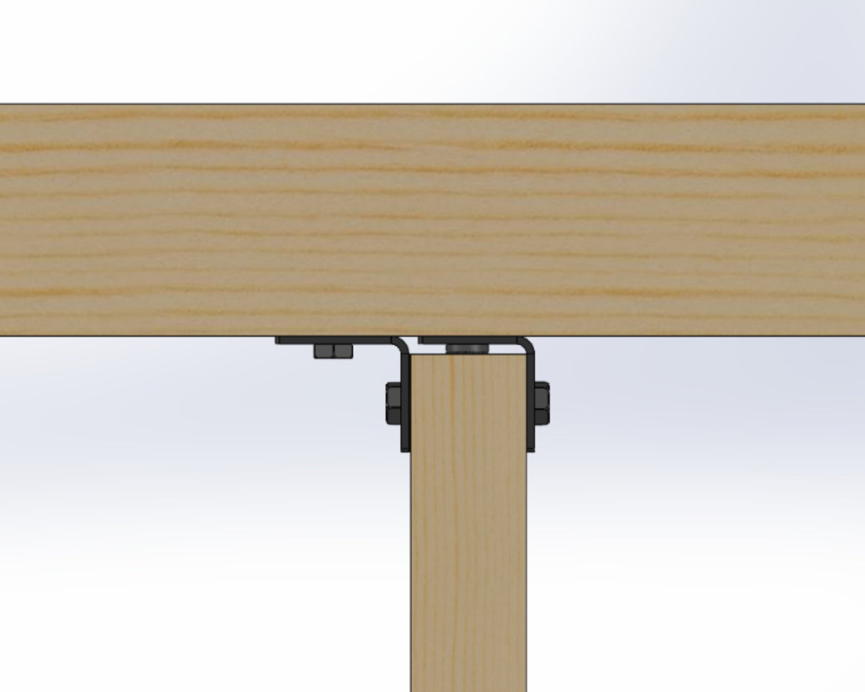 Joist Hangers - Corner Bracket (True Sizes) - JHCM2-JHCM6 - Wood Post Brackets - construction materials - building supports - beam supports - post supports