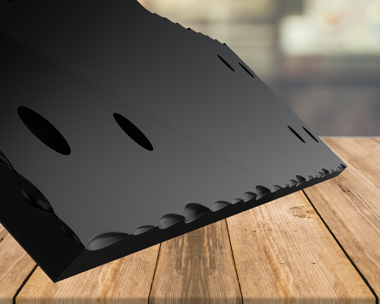 T Bracket - Scalloped Edges - 8 Inch Lumber - Wood Post Brackets - construction brackets - brackets for post and beam construction - beam supports - post support - timber frame brackets - barndominium brackets - exposed beam brackets