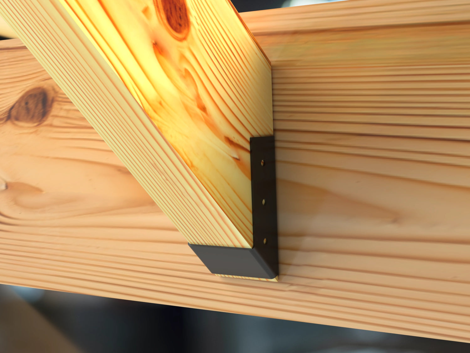 Joist Hangers - Up Angled - Hidden Flange Mount - True Sizes - Wood Post Brackets - construction brackets - brackets for post and beam construction - beam supports - post support - timber frame brackets - barndominium brackets - exposed beam brackets