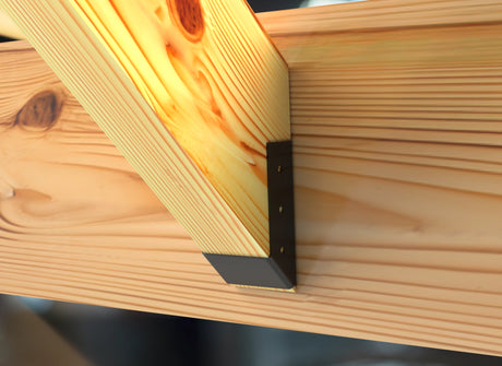 Joist Hangers - Up Angled - Hidden Flange Mount - True Sizes - Wood Post Brackets - construction brackets - brackets for post and beam construction - beam supports - post support - timber frame brackets - barndominium brackets - exposed beam brackets