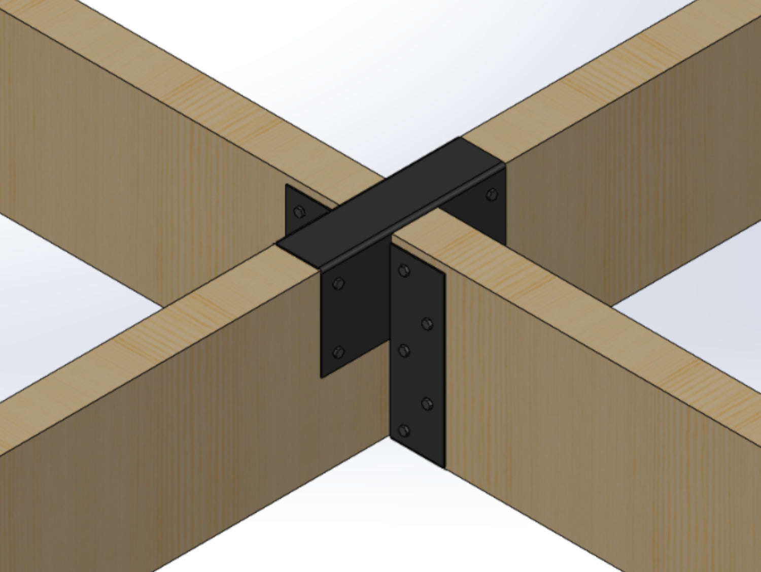 Double Top Flange Joist Hanger - JHDTF - Wood Post Brackets - construction materials - building supports - beam supports - post supports