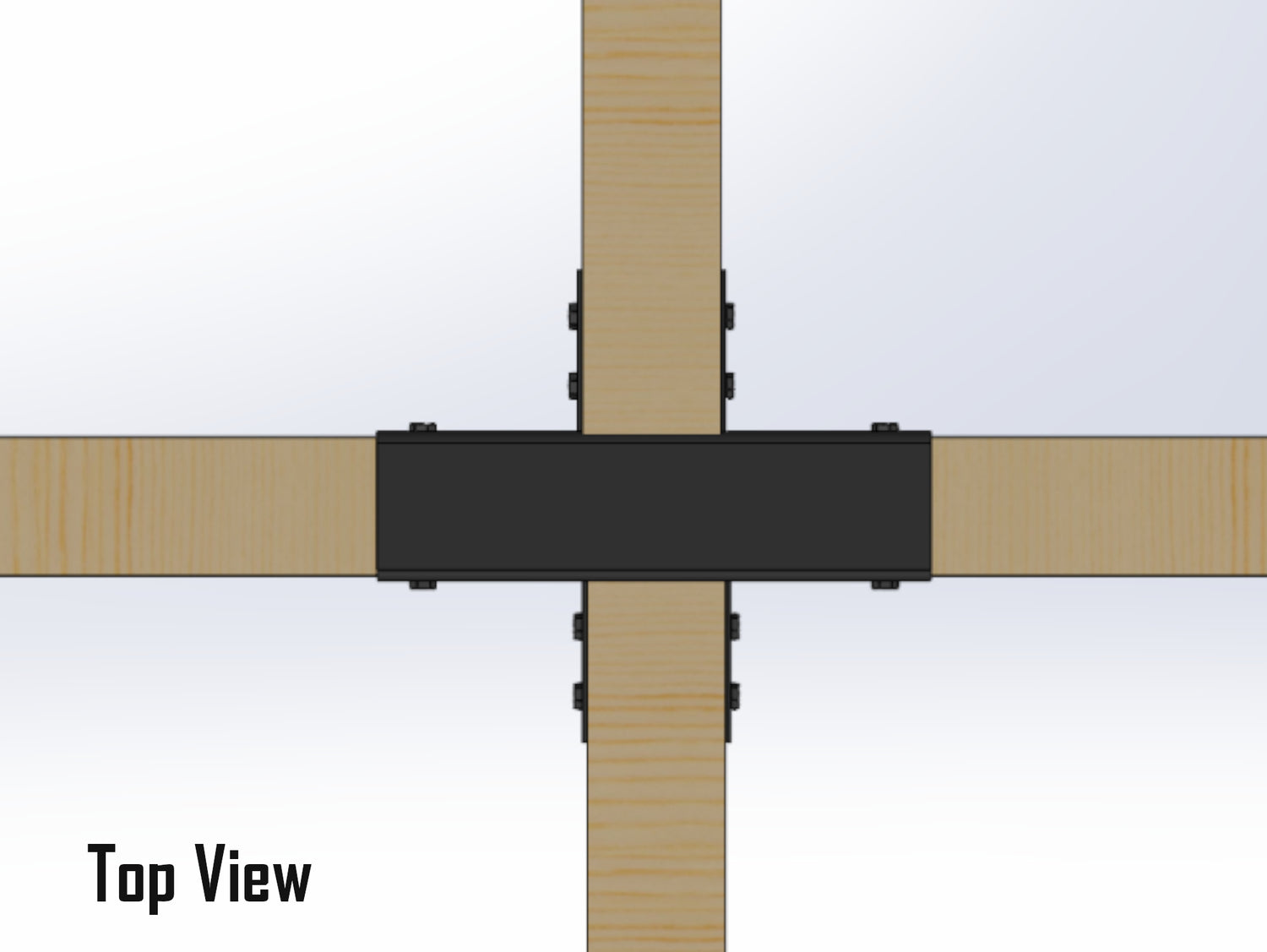Double Top Flange Joist Hanger - JHDTF - Wood Post Brackets - construction materials - building supports - beam supports - post supports