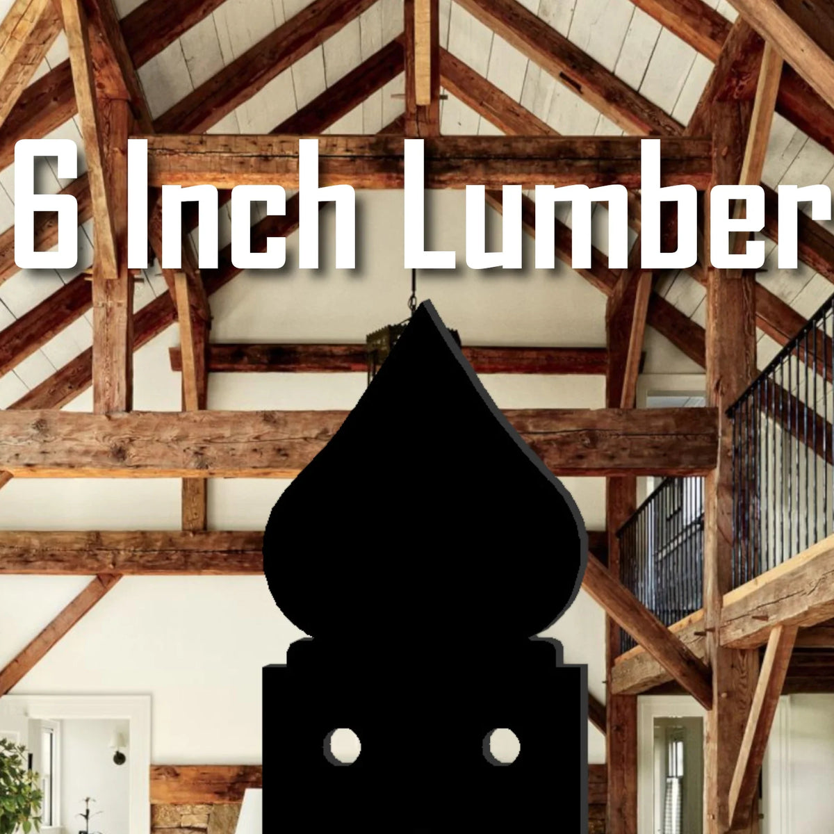 Spade Style - 6 Inch Lumber | Wood Post Brackets