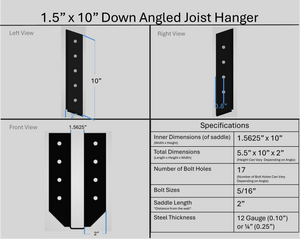 Joist Hangers - Down Angled