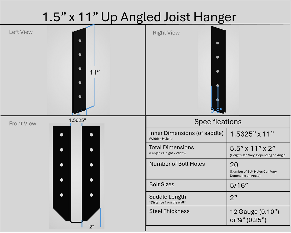 Joist Hangers - Up Angled