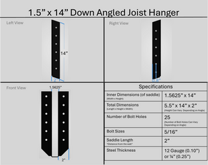 Joist Hangers - Down Angled