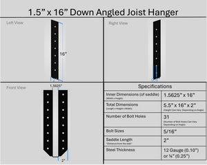 Joist Hangers - Down Angled
