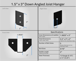 Joist Hangers - Down Angled
