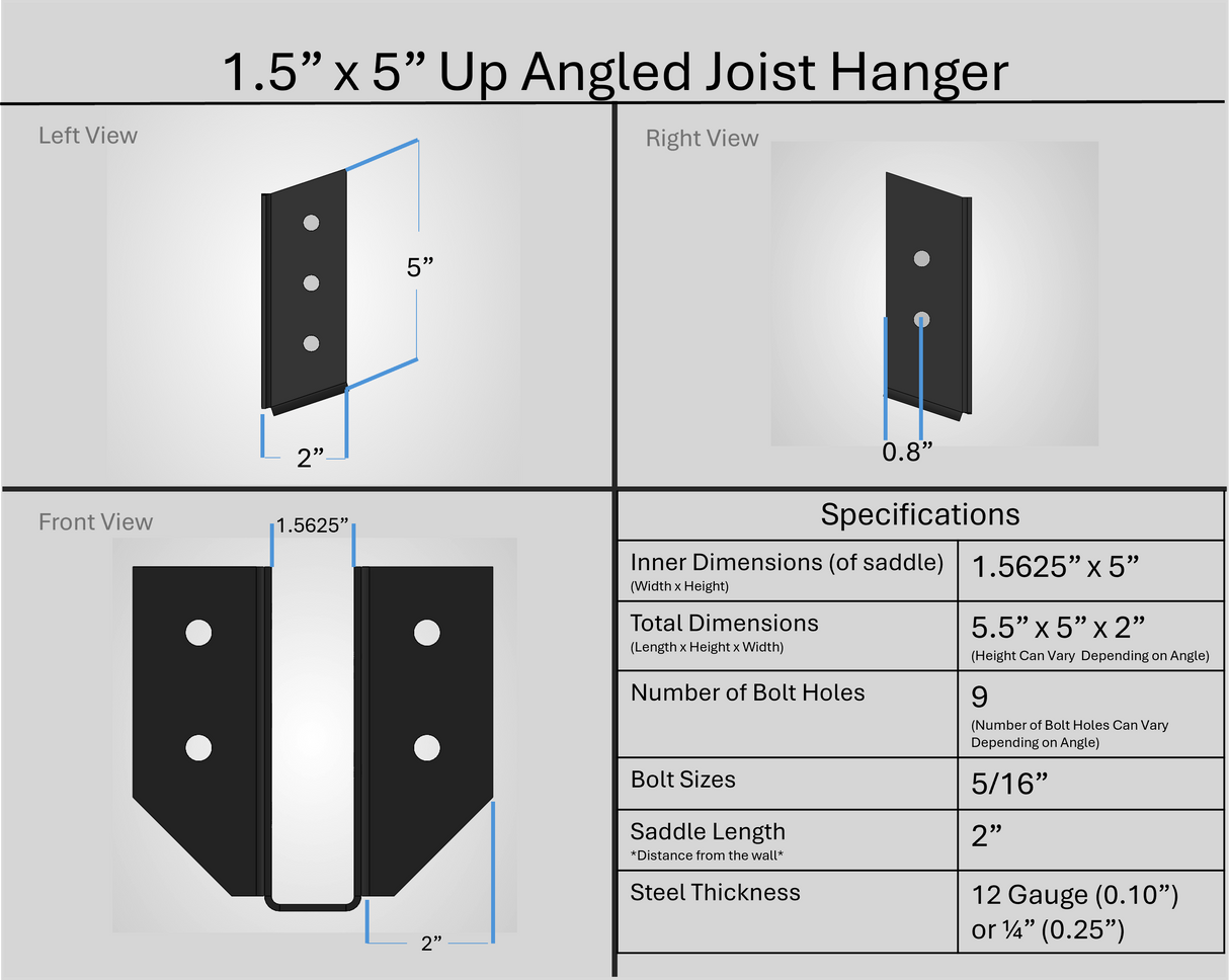 Joist Hangers - Up Angled