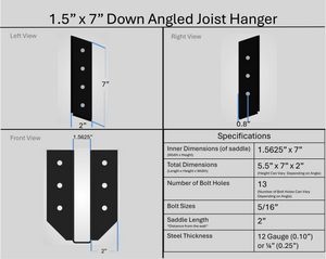 Joist Hangers - Down Angled