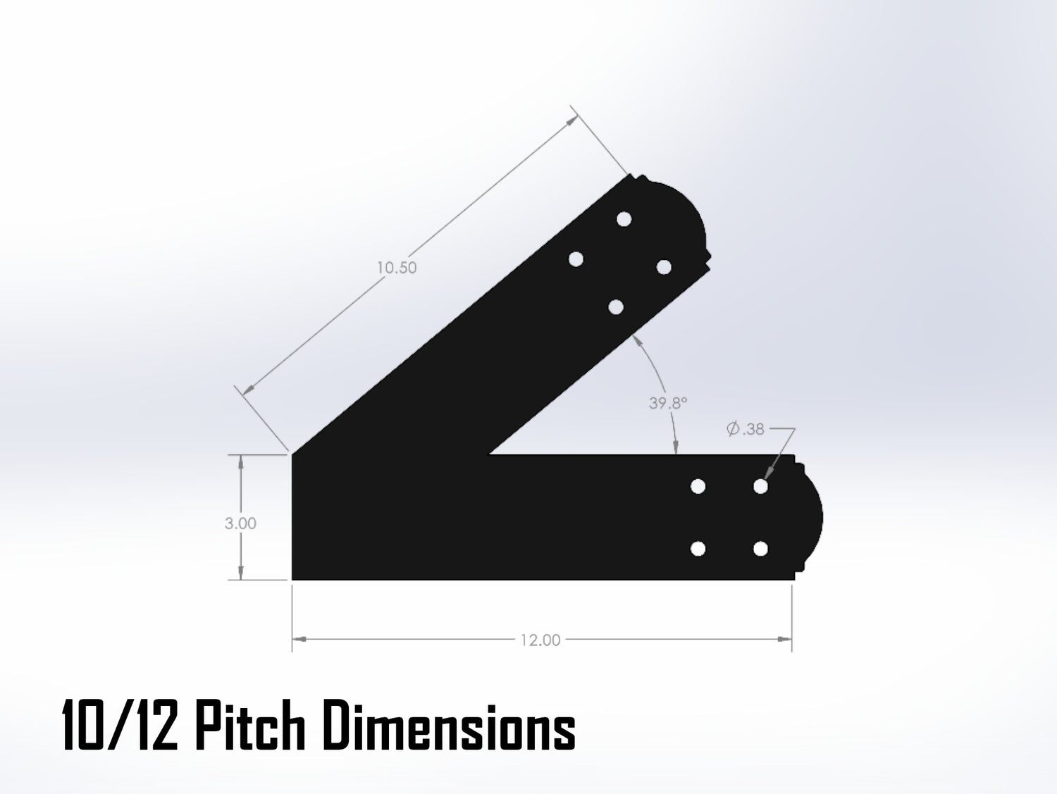 King Truss Bracket Set - Crowned Style - For 4 Inch Lumber - Wood Post Brackets - construction materials - building supposrts - beam supports - post support - timber frame brackets - wood frame buildings - post frame buildings - barndominium brackets - exposed beam brackets