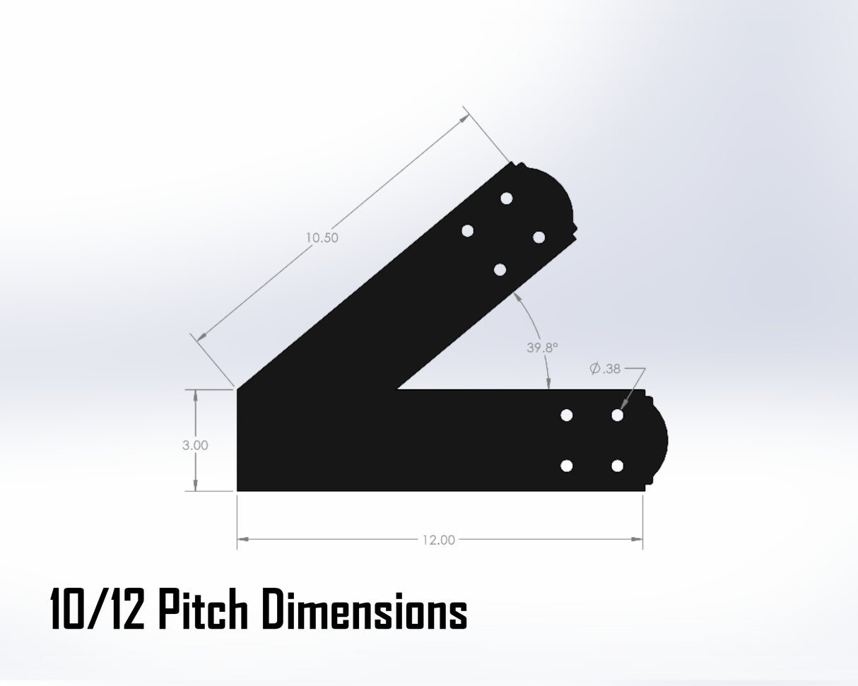 King Truss Bracket Set - Crowned Style - For 4 Inch Lumber - Wood Post Brackets - construction materials - building supposrts - beam supports - post support - timber frame brackets - wood frame buildings - post frame buildings - barndominium brackets - exposed beam brackets