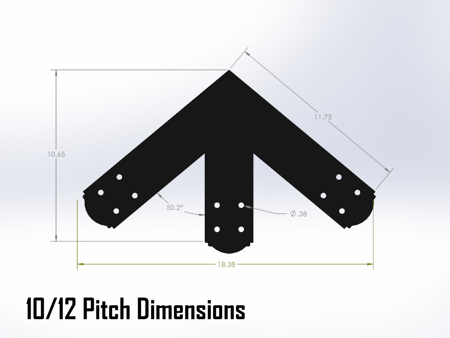Web Truss Bracket Set - Crowned Style - For 4 Inch Lumber - Wood Post Brackets - construction materials - building supposrts - beam supports - post support - timber frame brackets - wood frame buildings - post frame buildings - barndominium brackets - exposed beam brackets