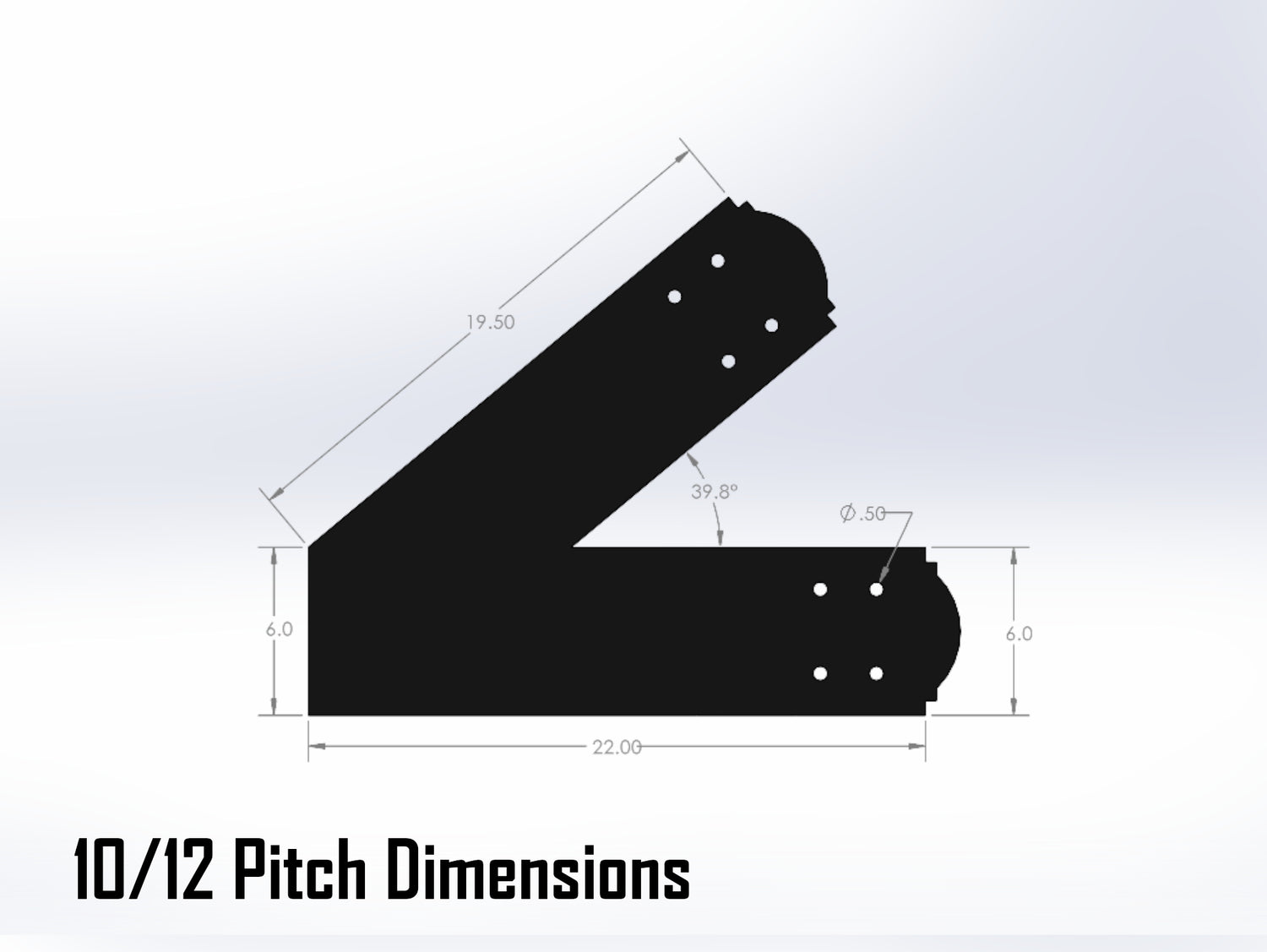 King Truss Bracket Set - Crowned Style - For 8 Inch Lumber - Wood Post Brackets - construction materials - building supposrts - beam supports - post support - timber frame brackets - wood frame buildings - post frame buildings - barndominium brackets - exposed beam brackets