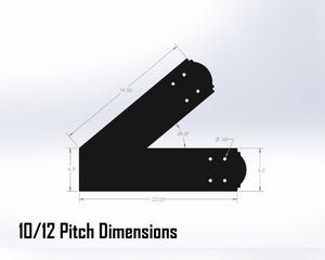 King Truss Bracket Set - Crowned Style - For 8 Inch Lumber - Wood Post Brackets - construction materials - building supposrts - beam supports - post support - timber frame brackets - wood frame buildings - post frame buildings - barndominium brackets - exposed beam brackets