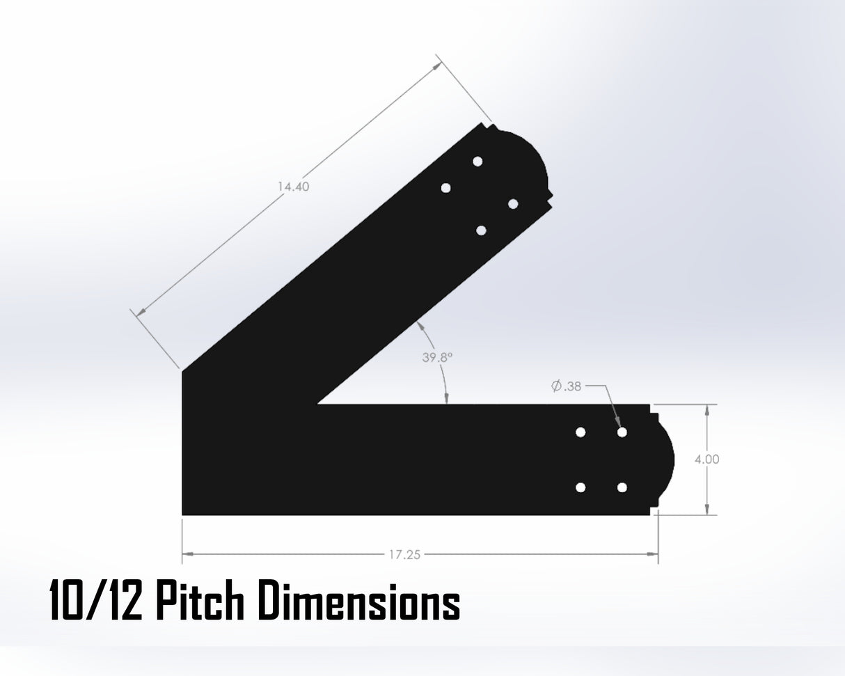 Web Truss Bracket Set - Crowned Style - For 6 Inch Lumber - Wood Post Brackets - construction materials - building supposrts - beam supports - post support - timber frame brackets - wood frame buildings - post frame buildings - barndominium brackets - exposed beam brackets