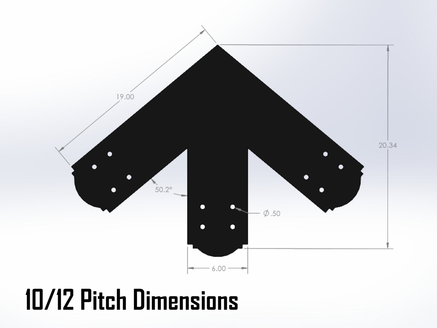 King Truss Bracket Set - Crowned Style - For 8 Inch Lumber - Wood Post Brackets - construction materials - building supposrts - beam supports - post support - timber frame brackets - wood frame buildings - post frame buildings - barndominium brackets - exposed beam brackets
