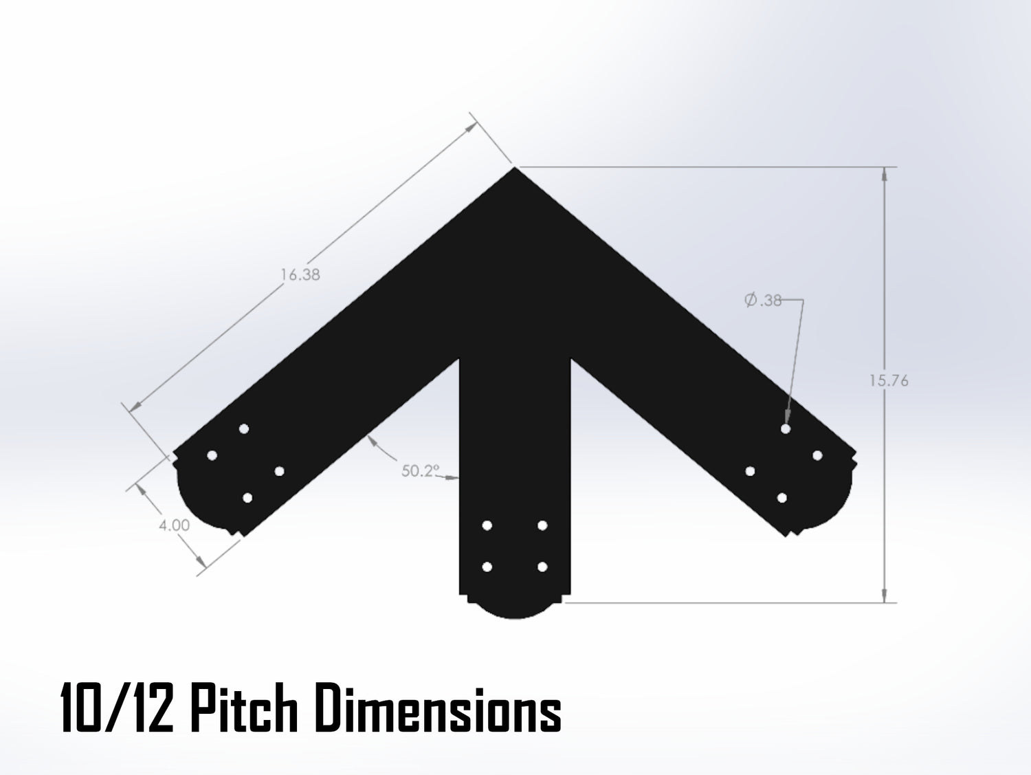 Web Truss Bracket Set - Crowned Style - For 6 Inch Lumber - Wood Post Brackets - construction materials - building supposrts - beam supports - post support - timber frame brackets - wood frame buildings - post frame buildings - barndominium brackets - exposed beam brackets