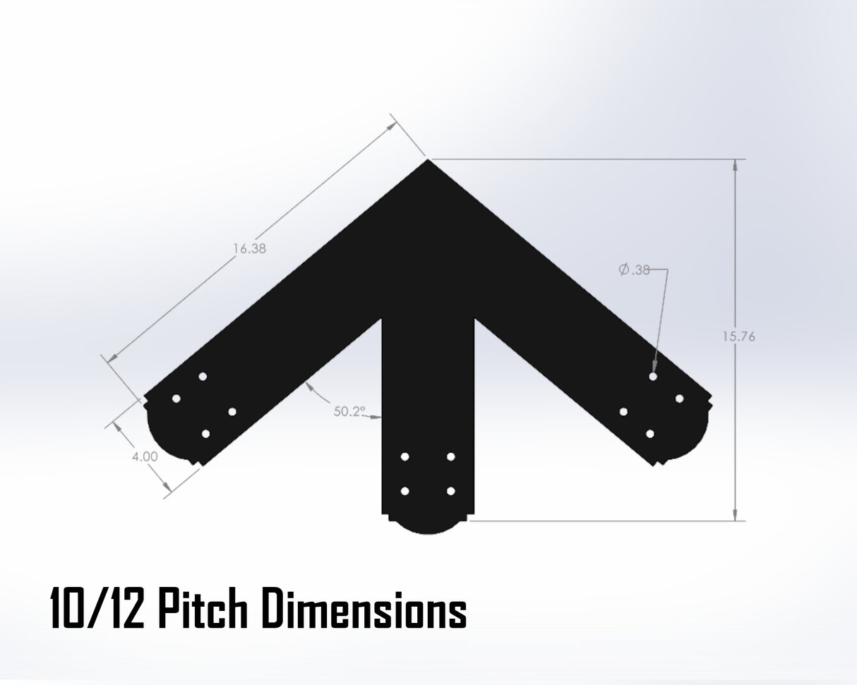 Web Truss Bracket Set - Crowned Style - For 6 Inch Lumber - Wood Post Brackets - construction materials - building supposrts - beam supports - post support - timber frame brackets - wood frame buildings - post frame buildings - barndominium brackets - exposed beam brackets