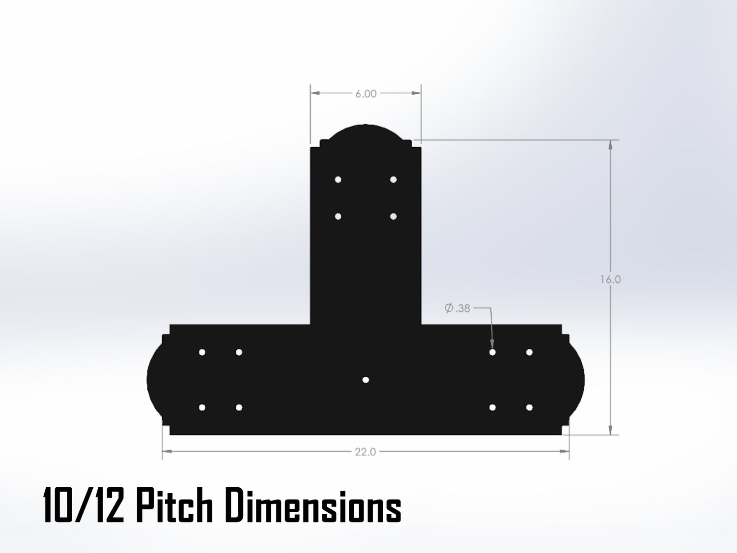 King Truss Bracket Set - Crowned Style - For 8 Inch Lumber - Wood Post Brackets - construction materials - building supposrts - beam supports - post support - timber frame brackets - wood frame buildings - post frame buildings - barndominium brackets - exposed beam brackets