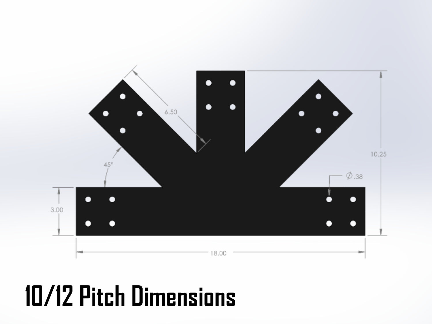 Howe Truss Bracket Set - Industrial Style - For 4 Inch Lumber - Wood Post Brackets - construction materials - building supports - beam supports - post supports