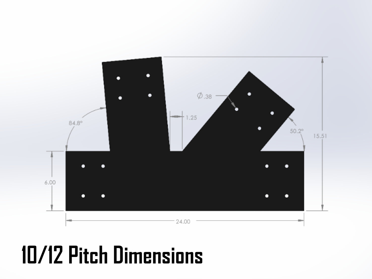Howe Truss Bracket Set - Industrial Style - For 8 Inch Lumber - Wood Post Brackets - construction materials - building supports - beam supports - post supports