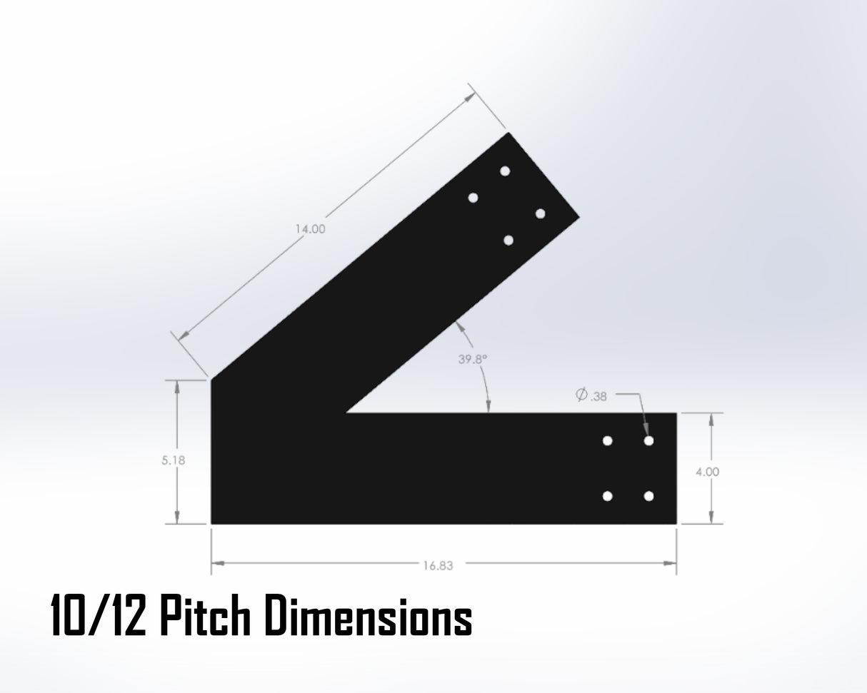 Web Truss Bracket Set - Industrial Style - For 6 Inch Lumber