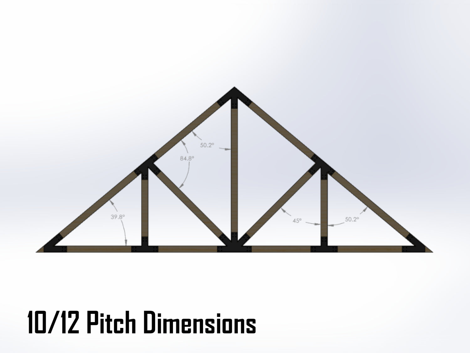 Howe Truss Bracket Set - Industrial Style - For 4 Inch Lumber - Wood Post Brackets - construction materials - building supports - beam supports - post supports