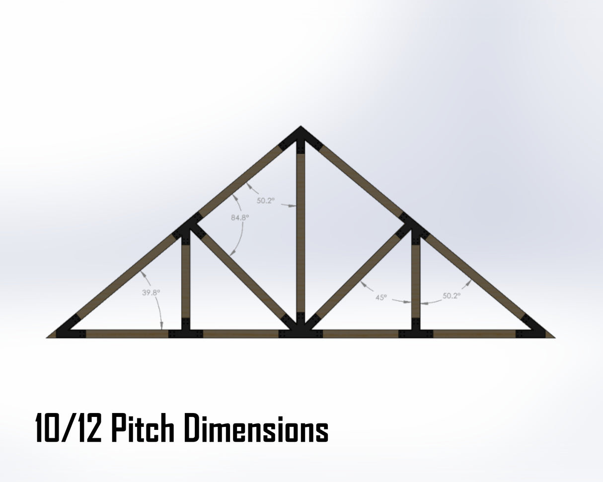 Howe Truss Bracket Set - Industrial Style - For 4 Inch Lumber