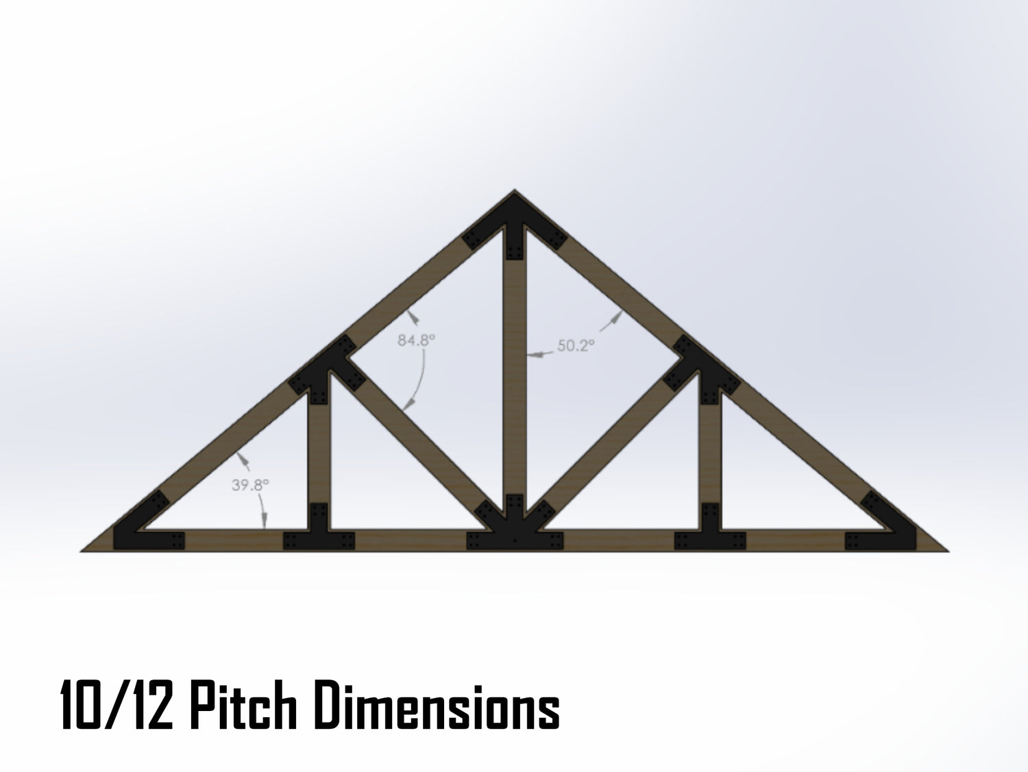 Howe Truss Bracket Set - Industrial Style - For 6 Inch Lumber - Wood Post Brackets - construction materials - building supports - beam supports - post supports