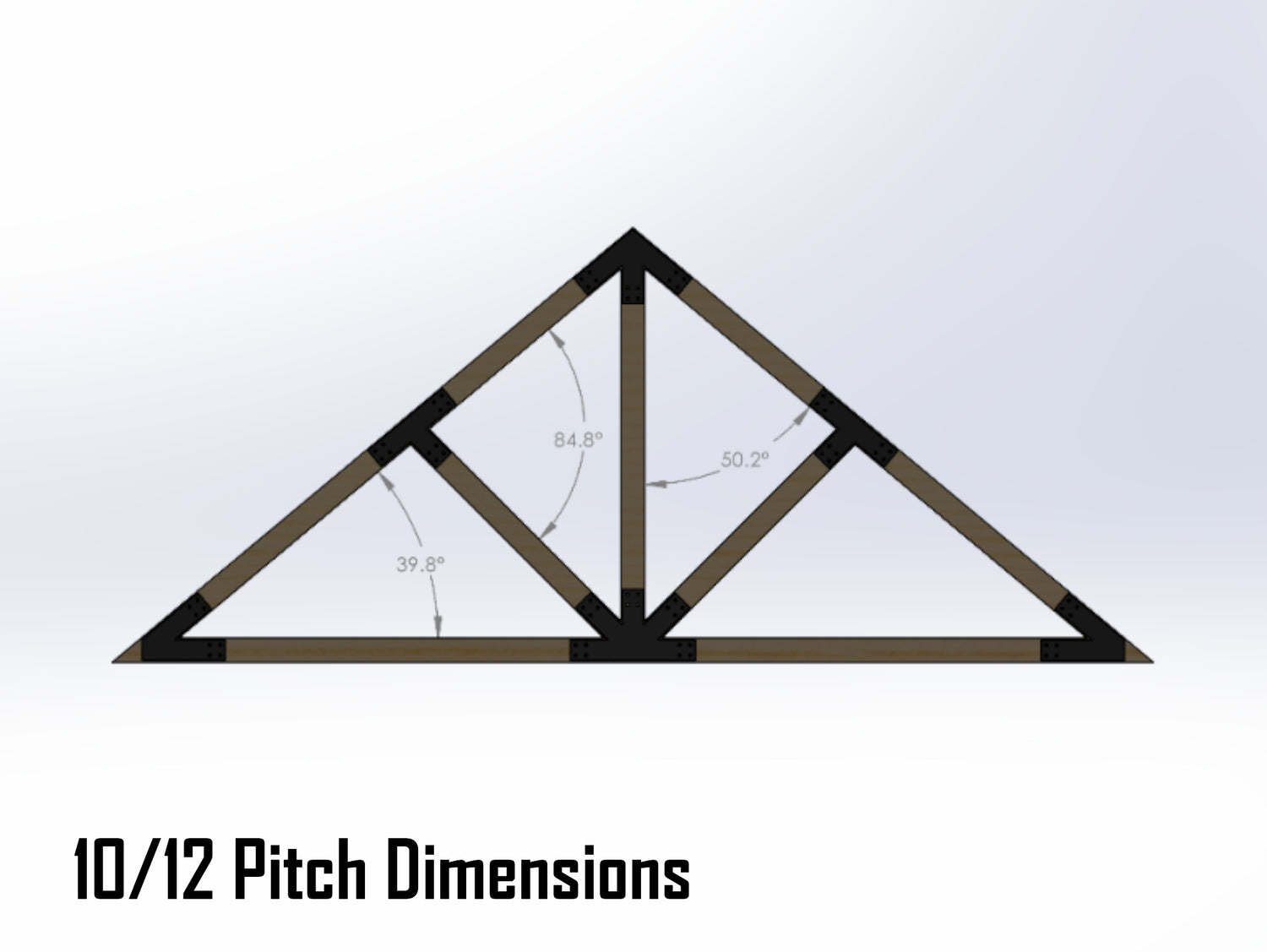 Web Truss Bracket Set - Industrial Style - For 4 Inch Lumber - Wood Post Brackets - construction materials - building supports - beam supports - post supports