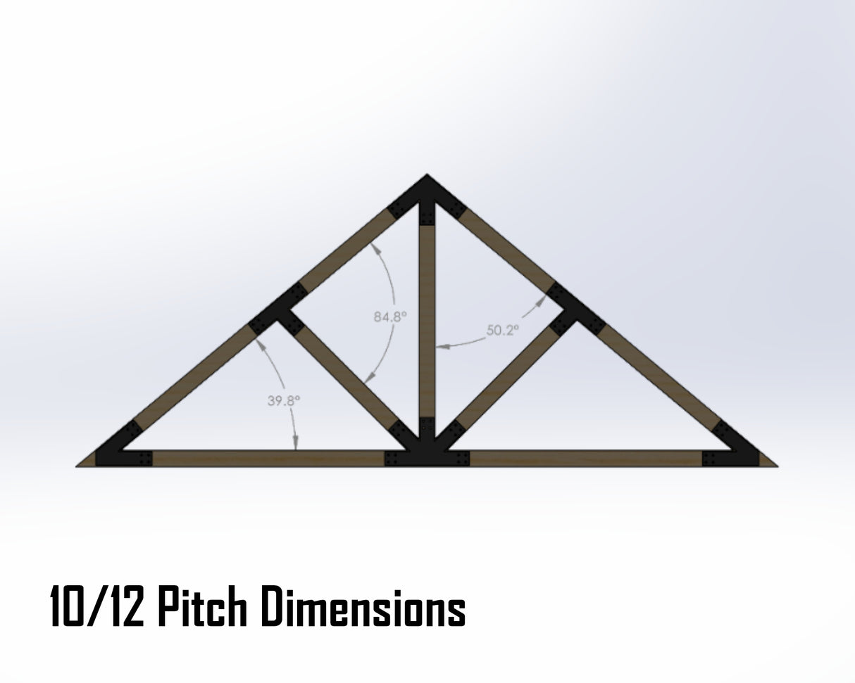 Web Truss Bracket Set - Industrial Style - For 4 Inch Lumber