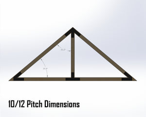 King Truss Bracket Set - Industrial Style - For 6 Inch Lumber - Wood Post Brackets - construction materials - building supports - beam supports - post supports