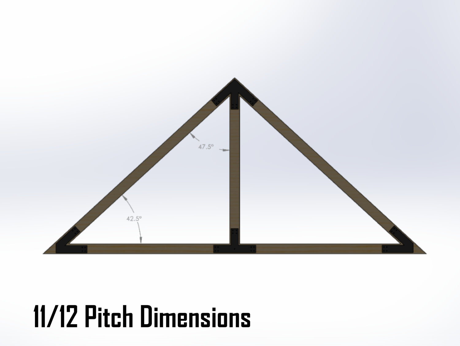 King Truss Bracket Set - Industrial Style - For 6 Inch Lumber - Wood Post Brackets - construction materials - building supports - beam supports - post supports