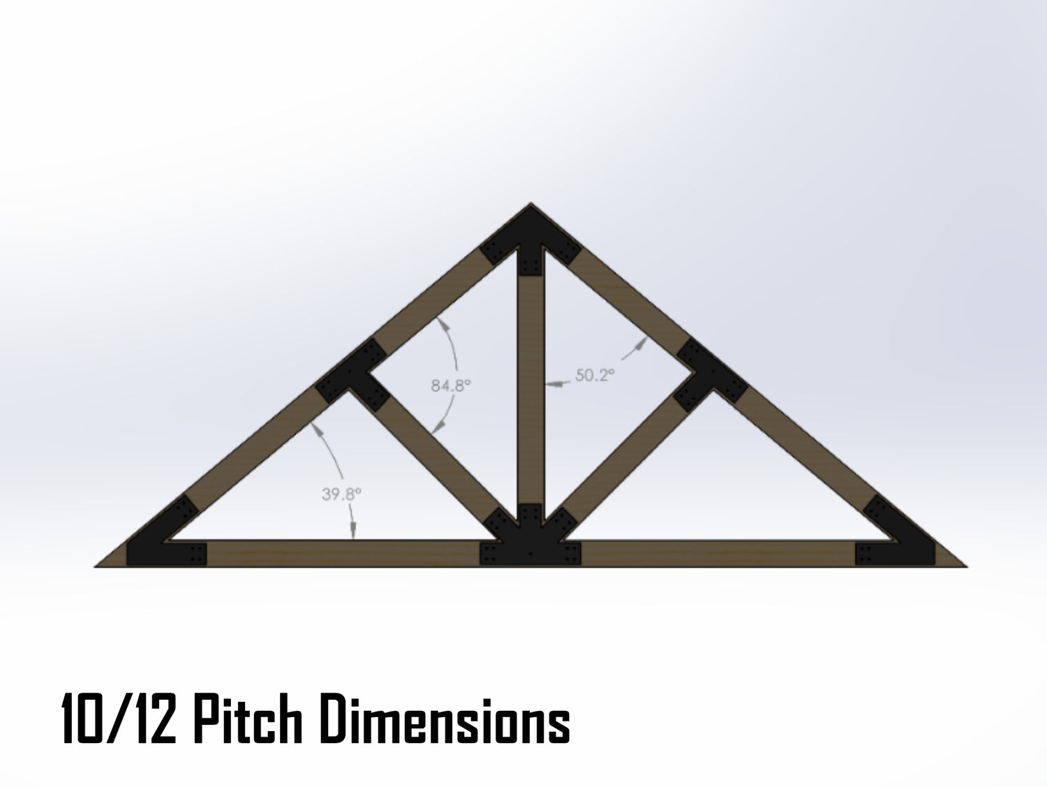 Web Truss Bracket Set - Industrial Style - For 8 Inch Lumber - Wood Post Brackets - construction materials - building supports - beam supports - post supports