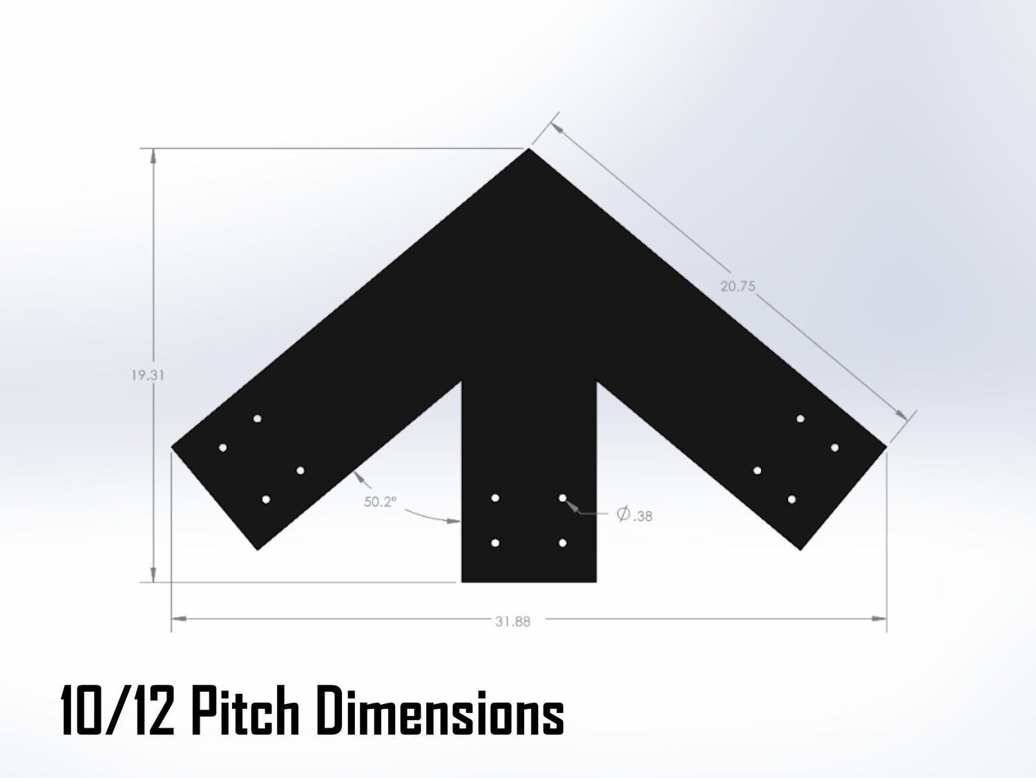 Web Truss Bracket Set - Industrial Style - For 8 Inch Lumber - Wood Post Brackets - construction materials - building supports - beam supports - post supports