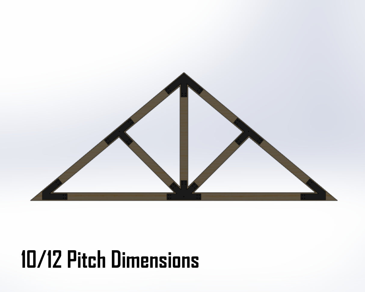 Web Truss Bracket Set - Industrial Style - For 6 Inch Lumber