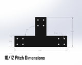 Howe Truss Bracket Set - Industrial Style - For 4 Inch Lumber