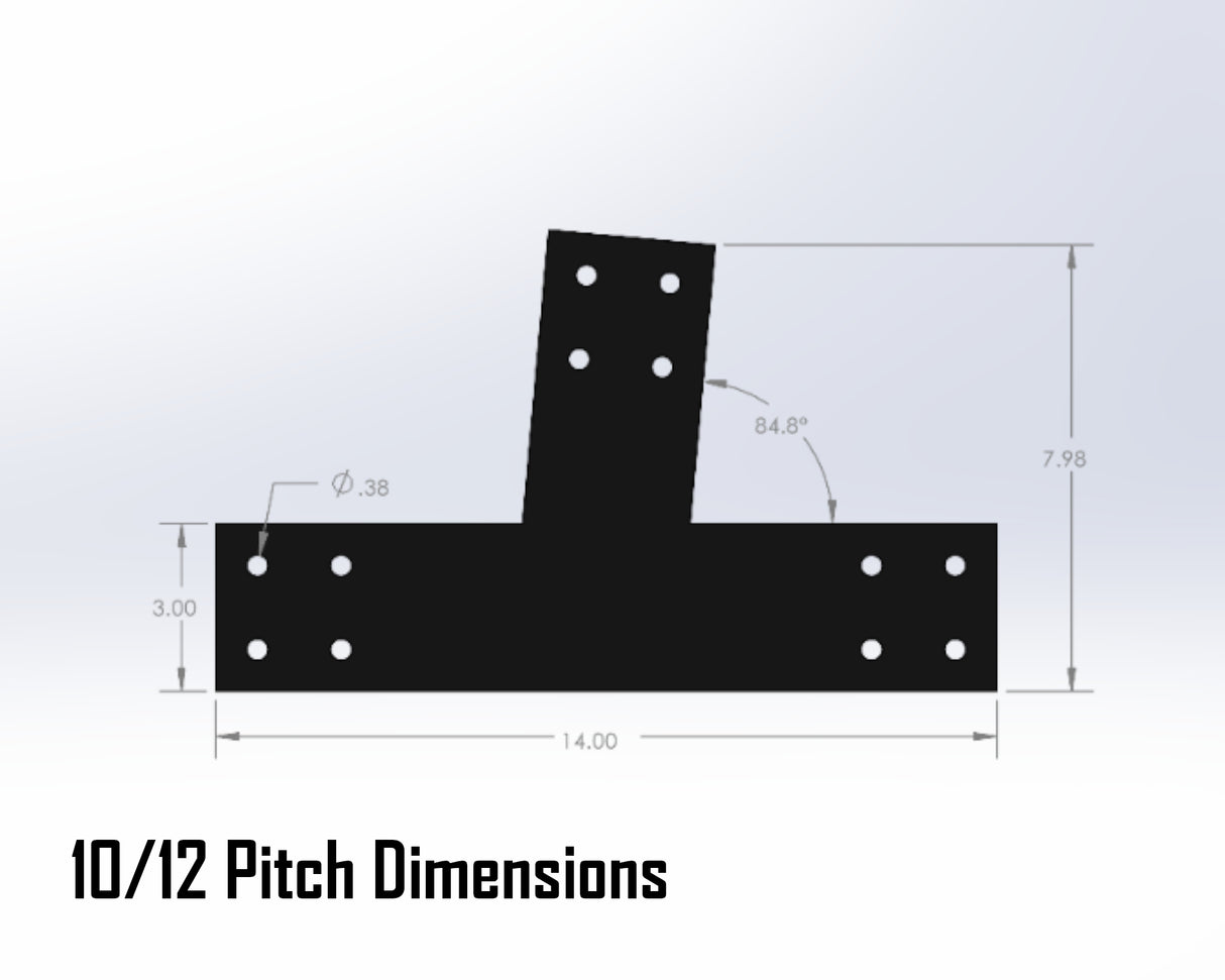 Web Truss Bracket Set - Industrial Style - For 4 Inch Lumber