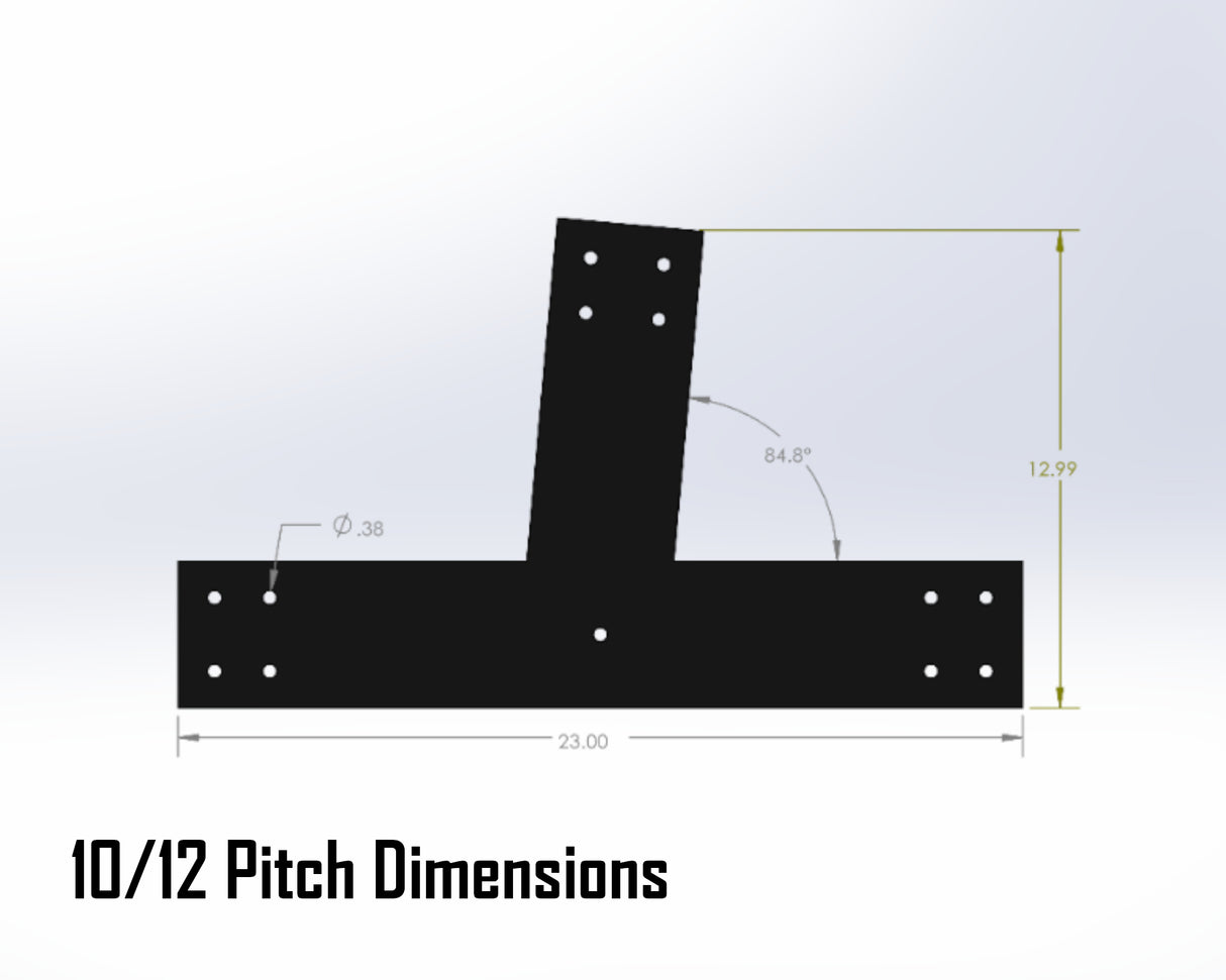 Web Truss Bracket Set - Industrial Style - For 6 Inch Lumber