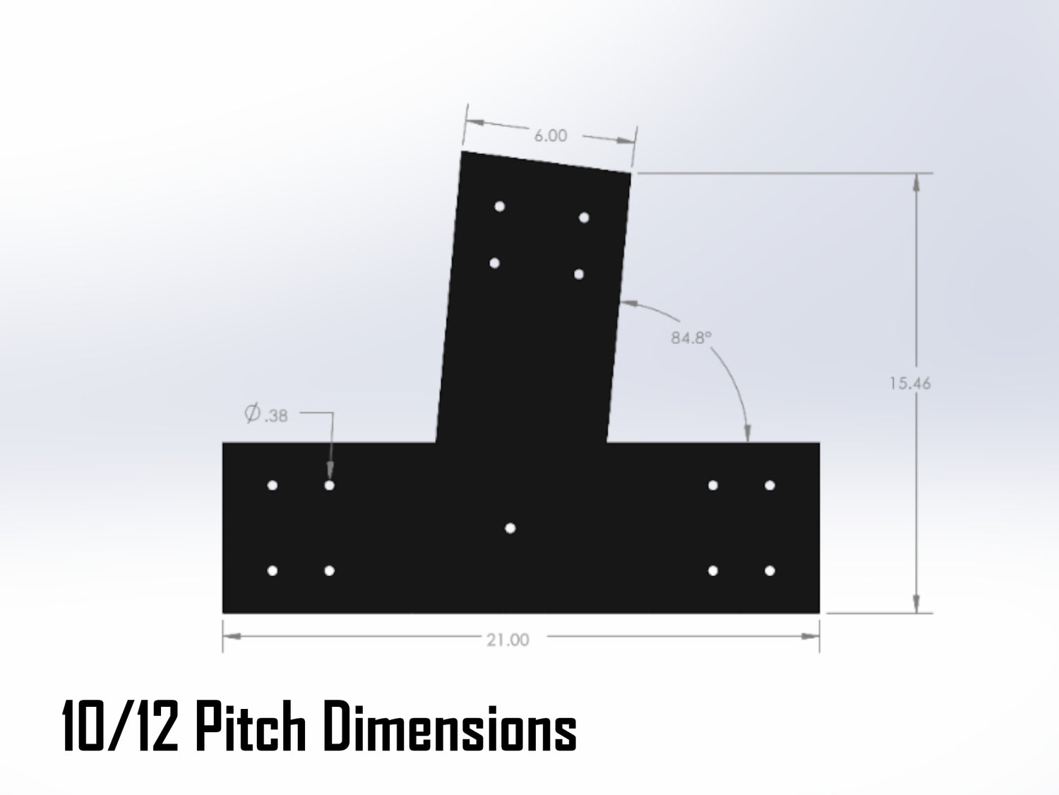 Web Truss Bracket Set - Industrial Style - For 8 Inch Lumber - Wood Post Brackets - construction materials - building supports - beam supports - post supports