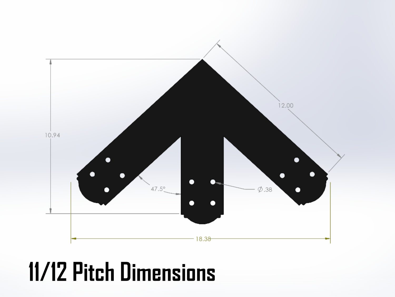 King Truss Bracket Set - Crowned Style - For 4 Inch Lumber - Wood Post Brackets - construction materials - building supposrts - beam supports - post support - timber frame brackets - wood frame buildings - post frame buildings - barndominium brackets - exposed beam brackets