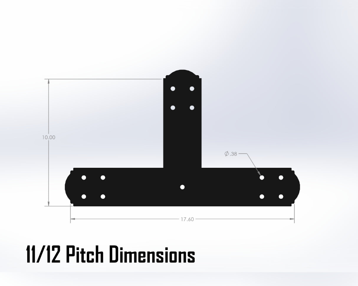 King Truss Bracket Set - Crowned Style - For 4 Inch Lumber - Wood Post Brackets - construction materials - building supposrts - beam supports - post support - timber frame brackets - wood frame buildings - post frame buildings - barndominium brackets - exposed beam brackets